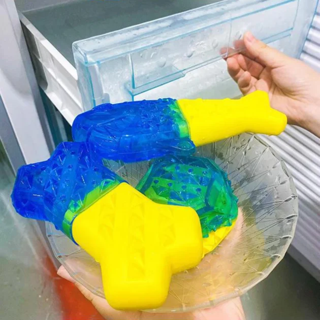 Water-Filling & Freezing Dog Chew Toy, TPR Material, Shark/Bone/Hexagon Shapes for Teething & Cooling - Image 4